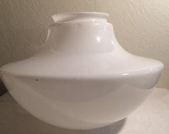 TAX RELIEF SALE- Large Vintage Milk Glass Art Deco Mushroom Ceiling Light Shade