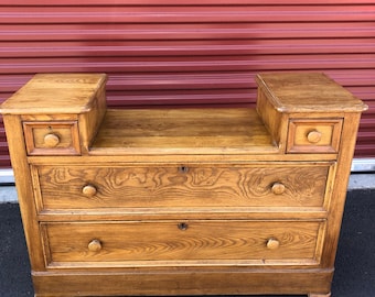 Antique Oak Vanity Dresser