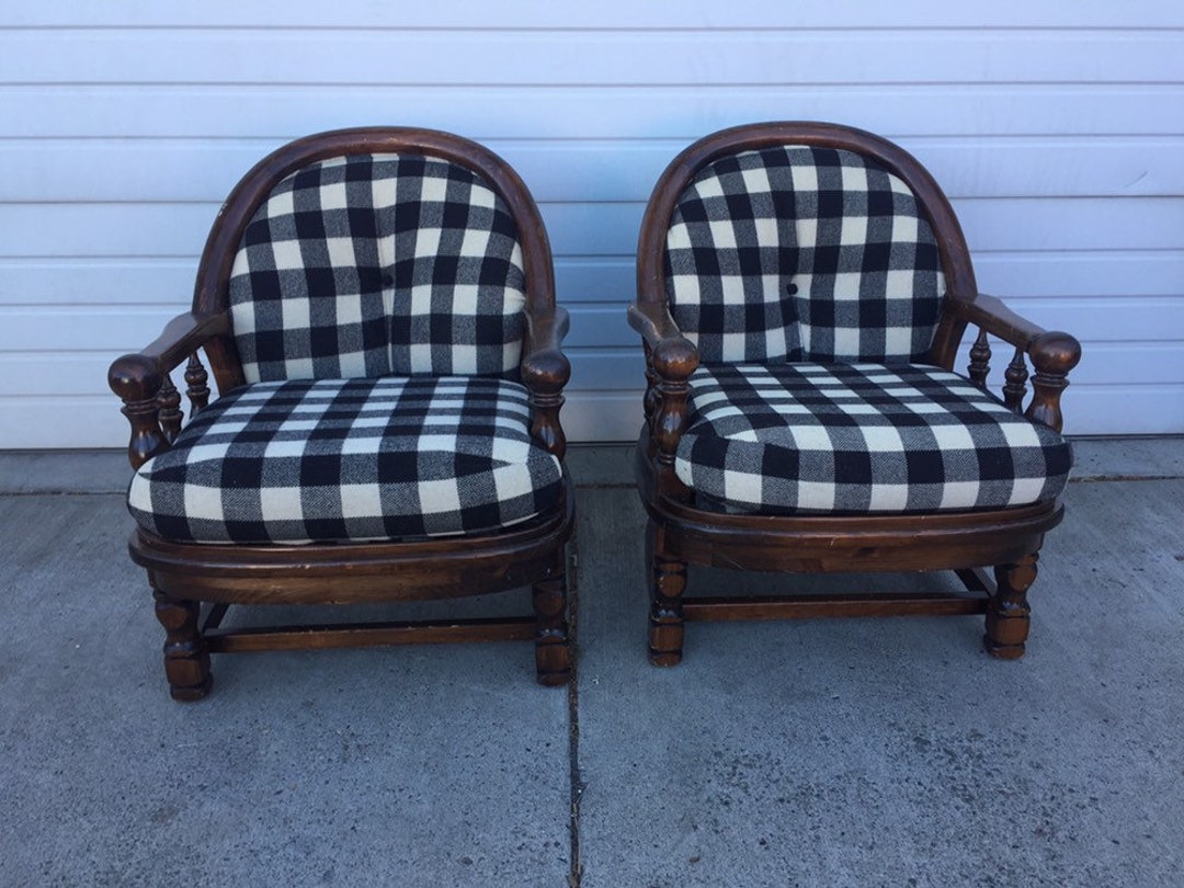 Pair of Vintage Maxwell Royal Chair Co. Boone Trail Collection