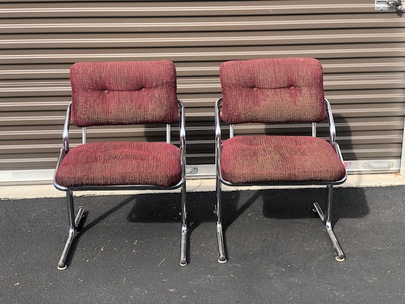 Mid century modern cheap chrome dining chairs