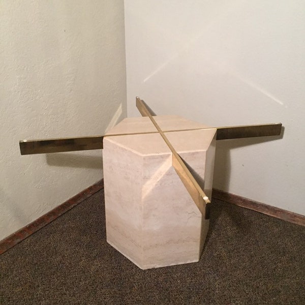 Stone and Glass Coffee Table Etsy