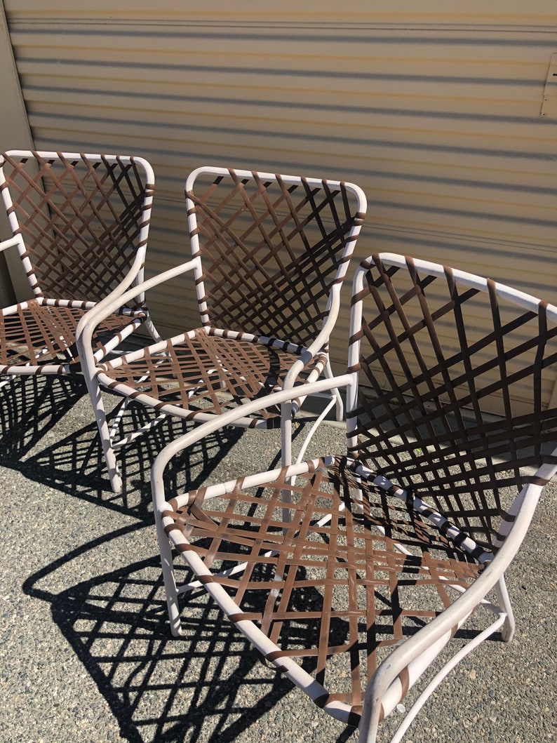 Vintage Brown Jordan Tamiami Patio Dining Set White With Etsy