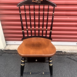 Vintage Hitchcock Style Dressing Chair with drawer
