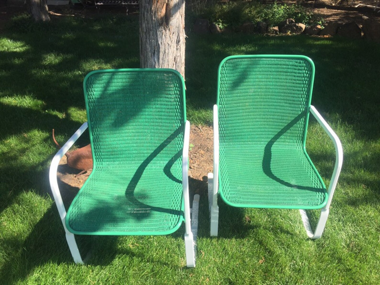 Pair of Vintage Lloyds Loom Patio Wicker Chair Bouncy Chairs Etsy