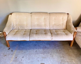 Sofa and Loveseat Set Mid Century Domino Mobler Danish Modern Teak Sofa and Loveseat