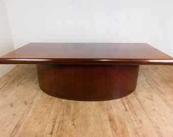 Danish Modern Dyrlund Walnut &quot;Super Skyline&quot; Executive Desk