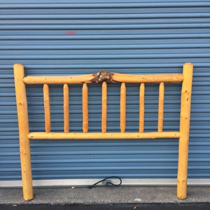 Vintage Rustic Juniper Pole Full sized headboard