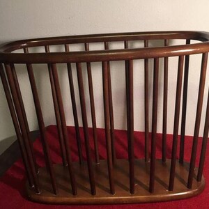 Vtg Japanese Mid Century Modern Magazine Rack 50s Raymor Retro Wood ...