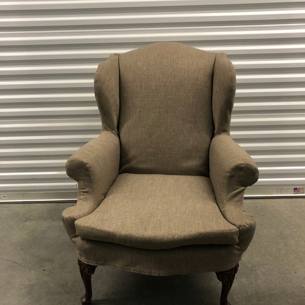 Queen Anne Chair Slipcovers Etsy