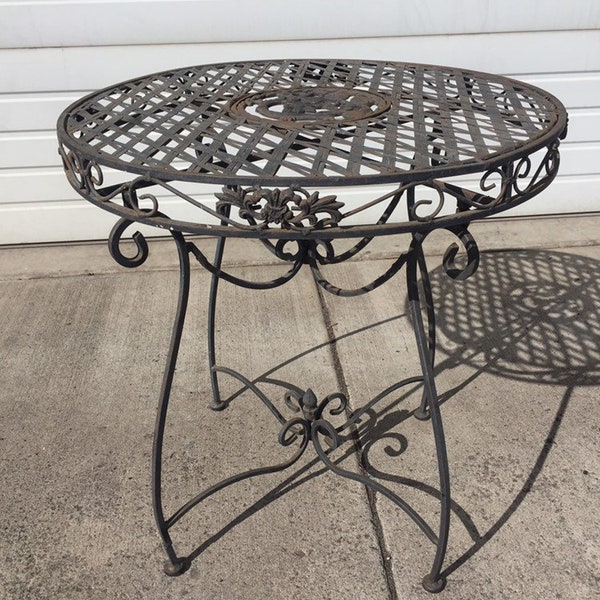 Wrought Iron Patio Table Base Etsy