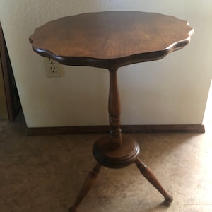 Antique Flip top Accent Table - candle stand, antique