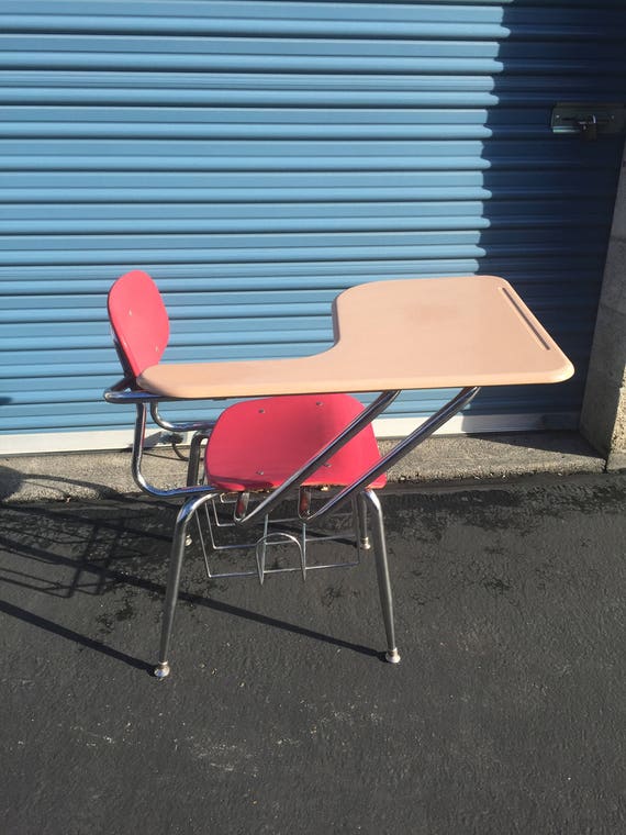 Vintage Mid Century 1950 S Child S School Desk By Etsy