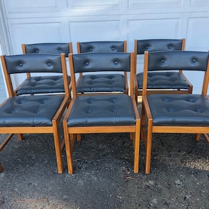 Set of 6 Vintage Danish Modern Teak dining chairs Mid Century