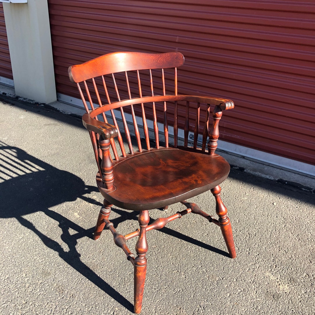 Vintage Nichols and Stone Windsor Captains Chair Etsy