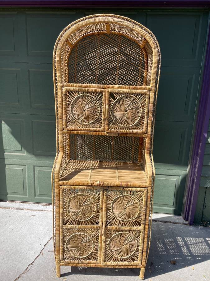 Wicker hutch deals
