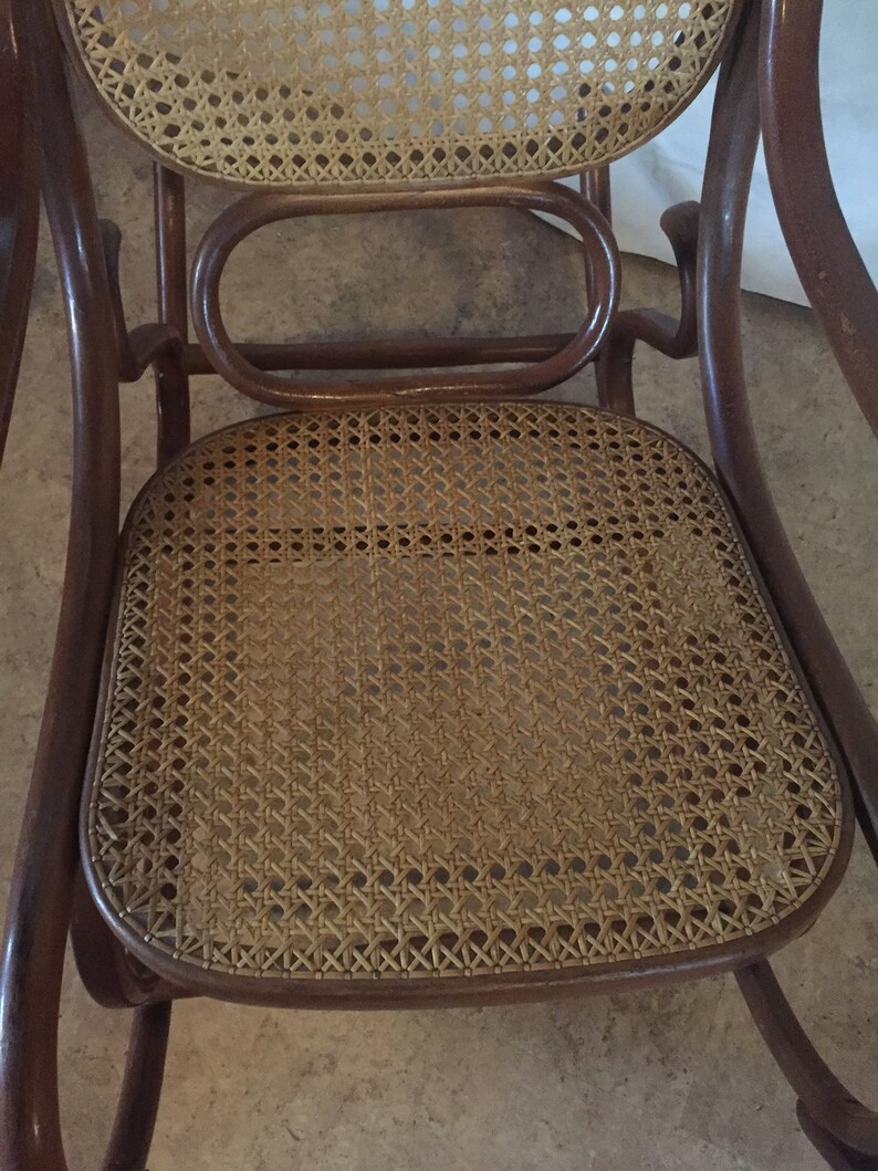 Bentwood Cane Back Rocking Chair In The Style of Michael | Etsy