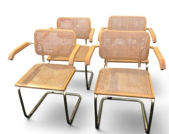 Set of 4 Vintage Mid Century Cesca Armchair- made in Italy