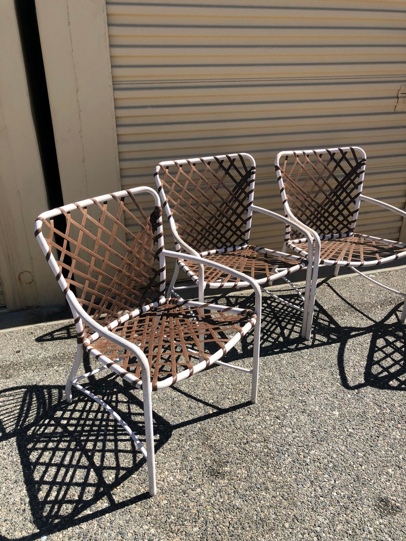 Vintage Brown Jordan Tamiami Patio Dining Set White With Etsy
