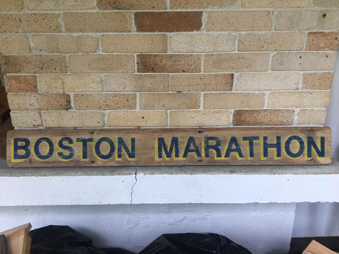 Boston Marathon Sign Etsy