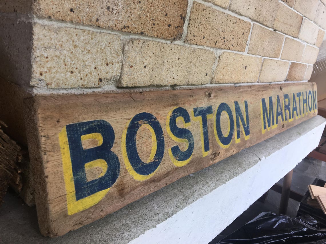 Boston Marathon Sign - Etsy