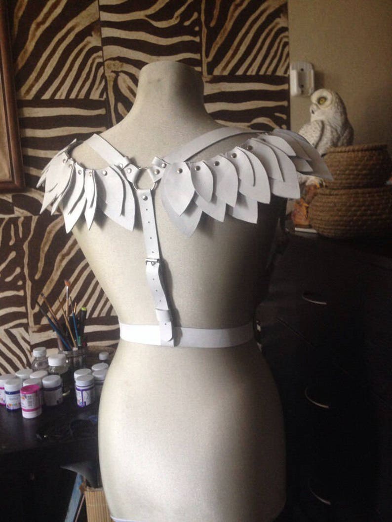 Shoulder harness with underbust belt Harness wings Leather Etsy
