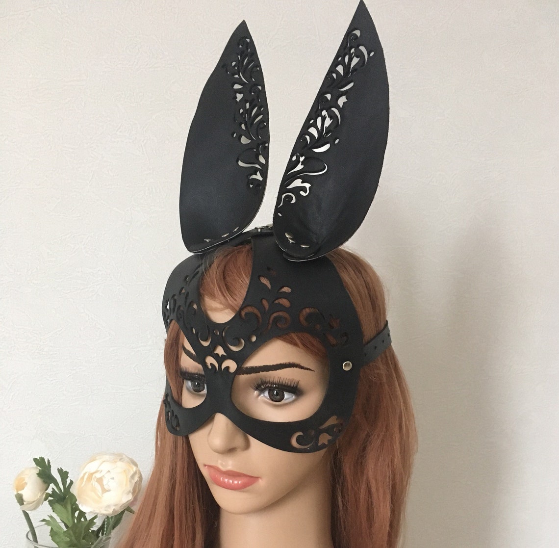 Rabbit maskLeather bunny mask rabbit mask party mask bdsm Etsy