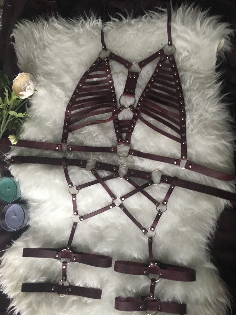 Leather Garter Women's Garters Belt Garter Harness Leg Etsy