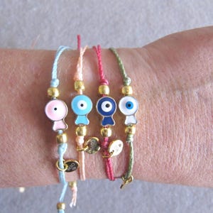 Boho bracelet enamel fish, fish bracelet, gift for woman, macrame bracelet fish, evil eye colorful fish bracelet, fish lover gift