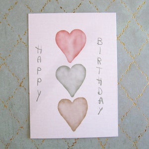 Birthday Jewelry Card, Heart Birthday Card, Watercolor Card, Bracelet Card, Gift Card, Happy Birthday Card, Bracelet Display image 3