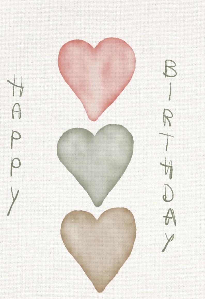 Birthday Jewelry Card, Heart Birthday Card, Watercolor Card, Bracelet Card, Gift Card, Happy Birthday Card, Bracelet Display image 2