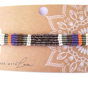 bracelet macrame, bracelets, boho bracelet, silver beads bracelet, woman bracelet, reinbow bracelet, hippie bracelet, boho jewelry