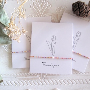 Pulsera de agradecimiento con perlas pequeñas, pulsera de colores Miyuki, pulsera de perlas de agua dulce gracias, pulsera de agradecimiento con perlas pequeñas, regalo mujer maestra