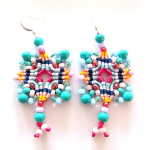 Macrame Earrings, Boho Chic Macrame Earrings, Handmade Macrame Earrings, Boho Earrings, Gipsy Earrings, Gift for Women, Hippie