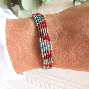 Pulsera miyuki y micro macramé, anillo miyuki, joyería de peyote, regalo mujer, pulsera de cuentas, pulsera macramé, pulseras miyuki