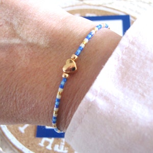 Bracciale Miyuki, regalo  per il migliore amica, amicizia bracciale cuore d'oro, braccialetti Miyuki, regalo per la dona