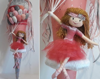 Schultüte Mädchen Ballerina Ballett Ballons  passend bei Sammies Ballerina