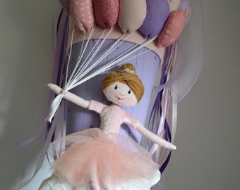 Schultüte Ballett Mädchen Stoff personalisierbar Ballons abnehmbar Deko-Kissen Schultüte passend bei Space Fantasy Pegasus