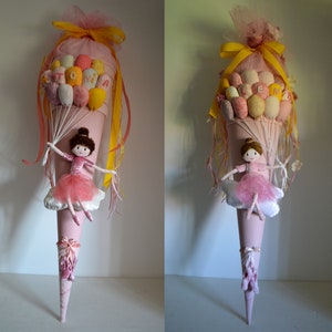 School cone girls sugar cone ballet balloons cushion removable