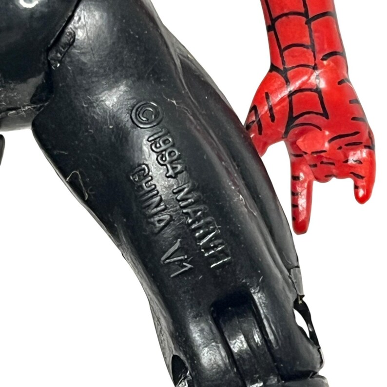 Vintage 1994 Marvel Black & Red SPIDERMAN 5" Action Figure Toy Biz Articulated image 6