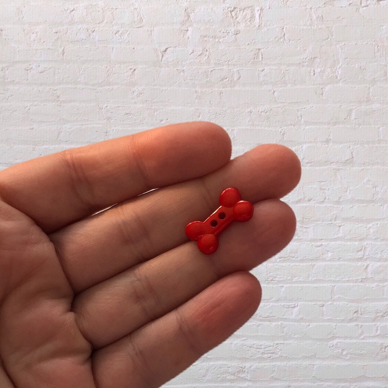 Dog Bone Buttons Lot of 10 Plastic Acrylic buttons Craft Etsy