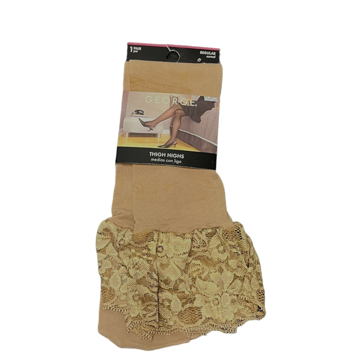 George thigh top high stockings