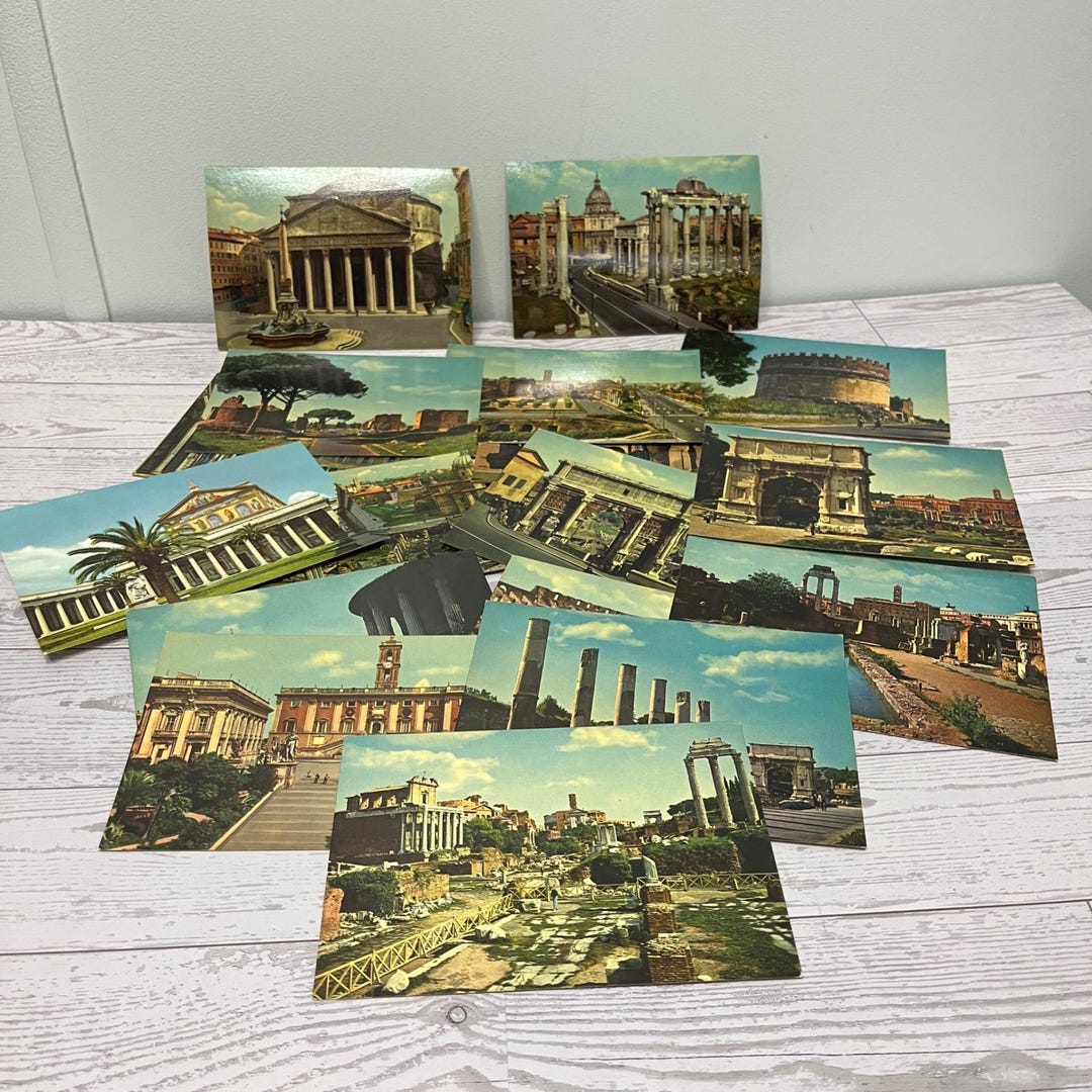 Rustic Rome Postcard Vintage Rome Postcard Collection Italy Landmark Scenery Souvenir Lot of ...