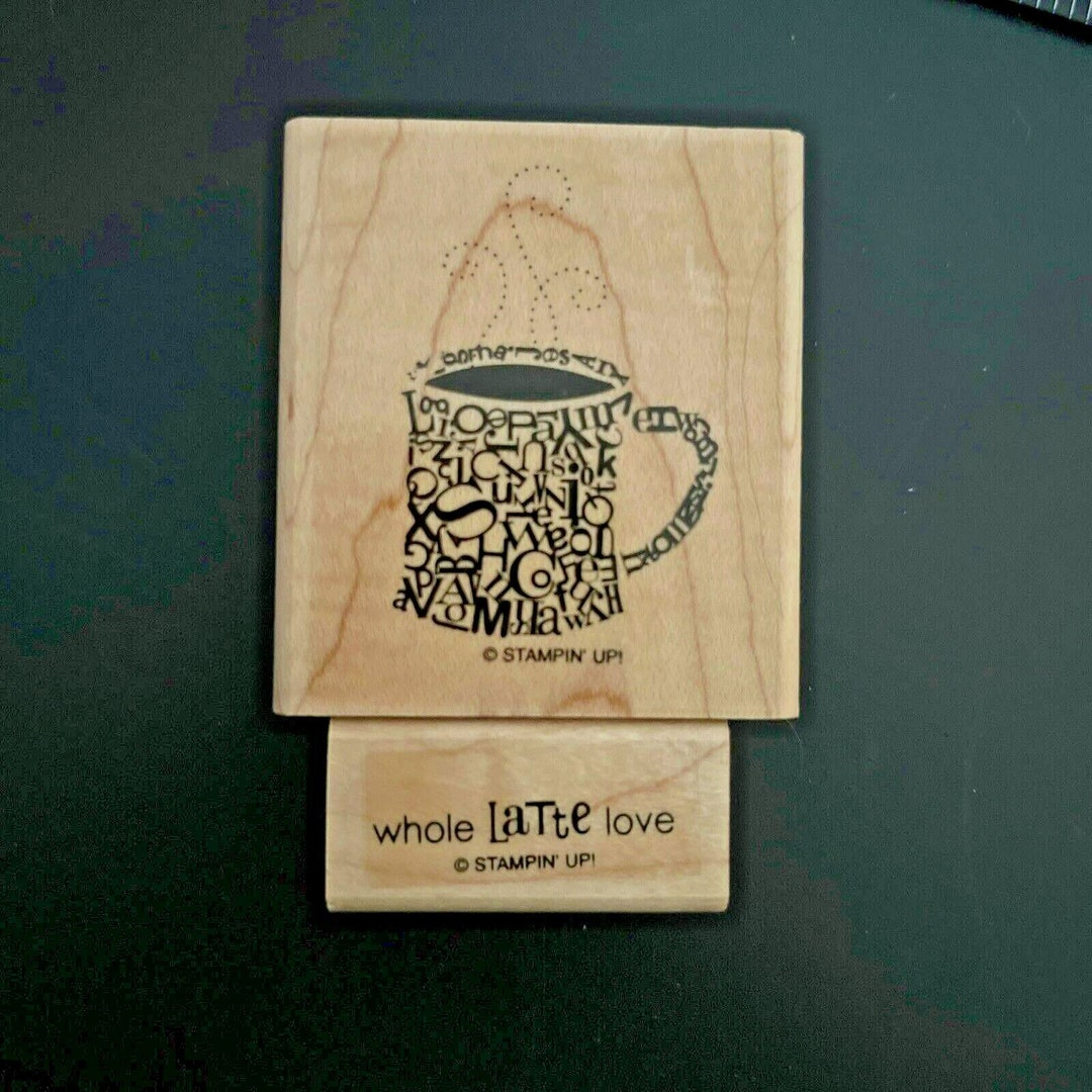 Stampin Up Wood Mounted Rubber Stamp Set-coffee Mug Words Phrase - Etsy