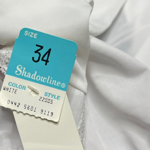 Vtg Shadowline White Camisole Nylon USA Size 34 N… - image 6