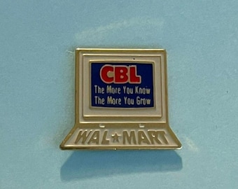Walmart Associate Lapel Pin CBL The More You Know The More You Grow  VTG