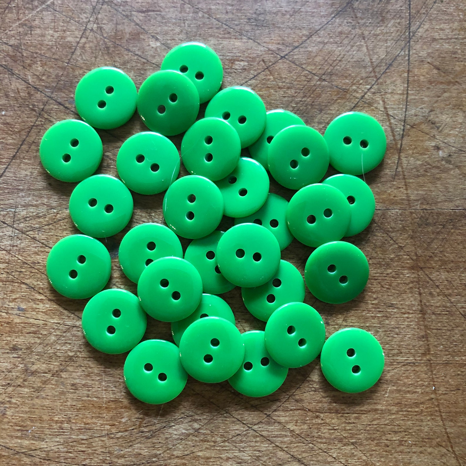 30 Green Buttons 12.5 mm Sewing Round Button Lot Bulk Etsy