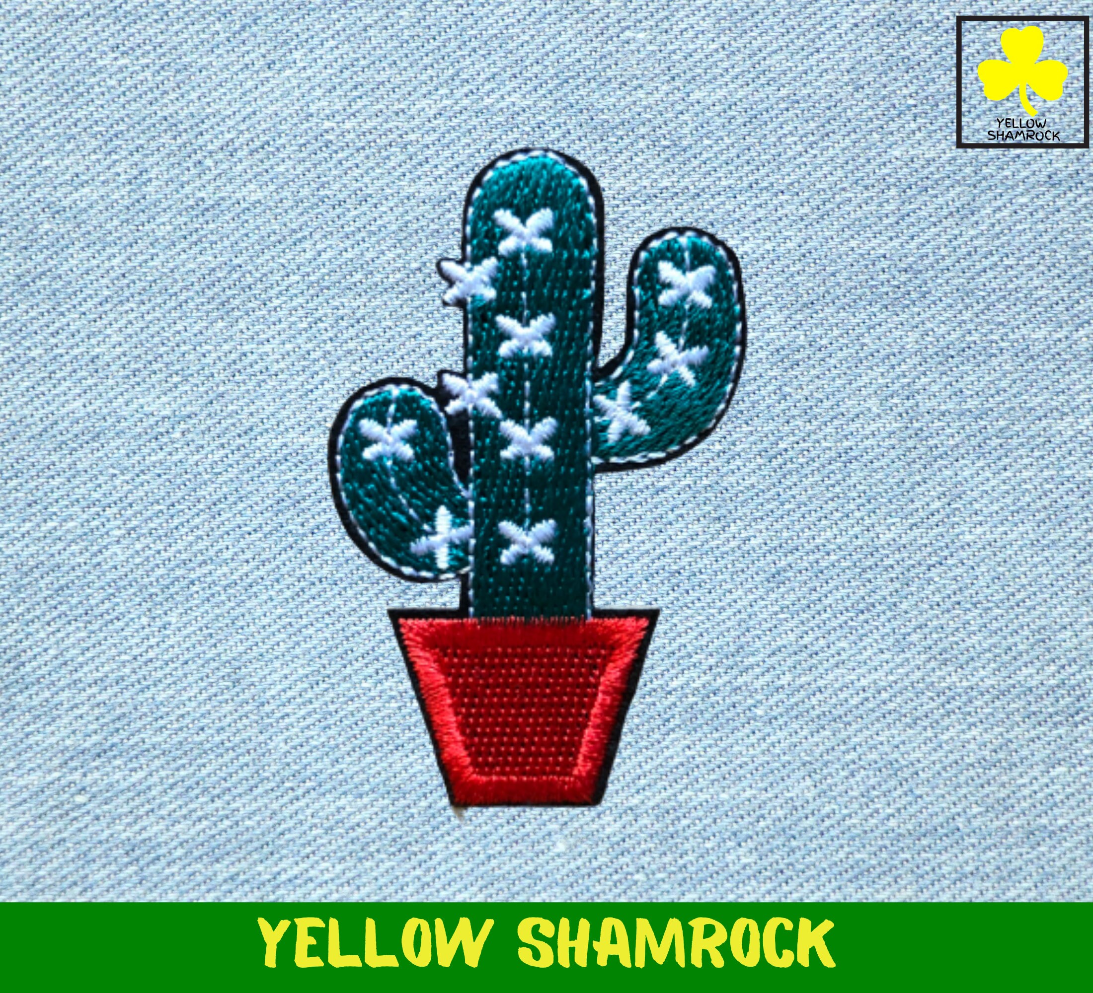 Cactus Iron On Patch Succulent Iron On Patch Patches Etsy