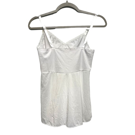 Vtg Shadowline White Camisole Nylon USA Size 34 N… - image 2
