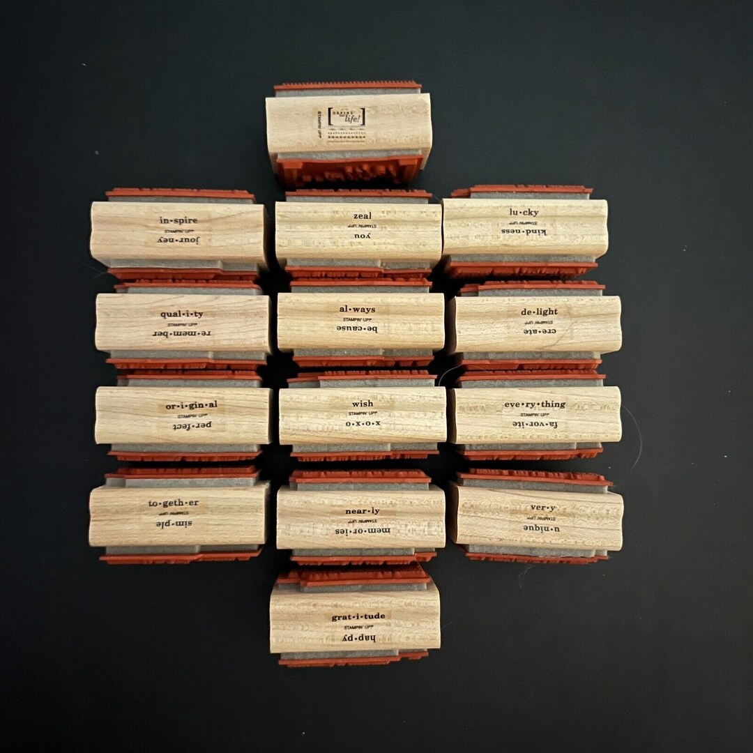 Stampin Up Wood Double Mounted Rubber Stamp Set DEFINE Etsy