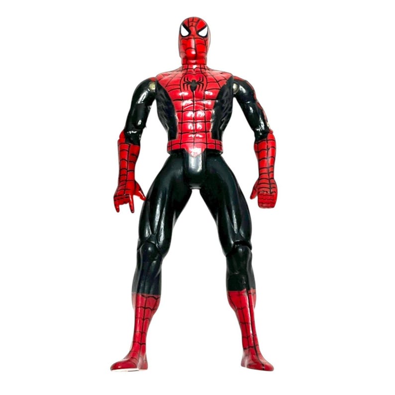 Vintage 1994 Marvel Black & Red SPIDERMAN 5" Action Figure Toy Biz Articulated image 1